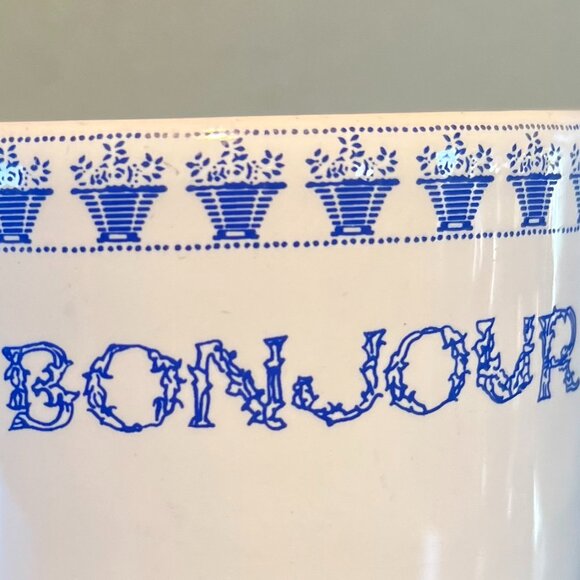 PARIS JE T’ AIME (PARIS I LOVE YOU) BONJOUR Blue Rooster Coffee Mug - Picture 11 of 15